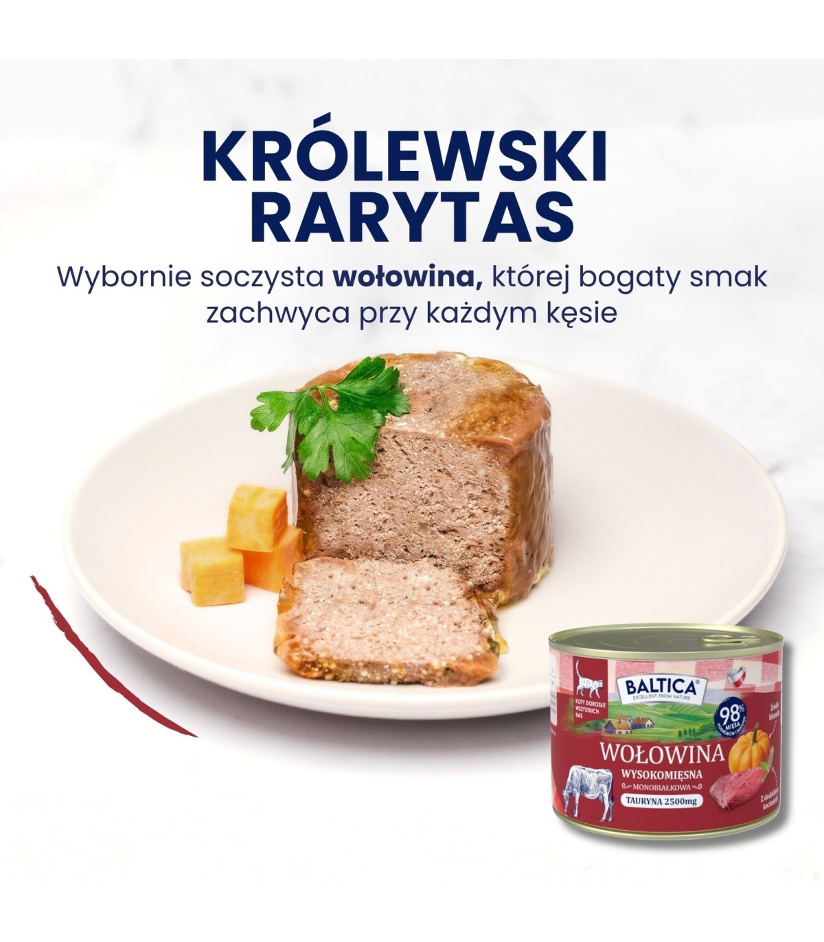 Karma mokra wołowina z wątróbką dla kota 185g - Baltica Smaki Regionów