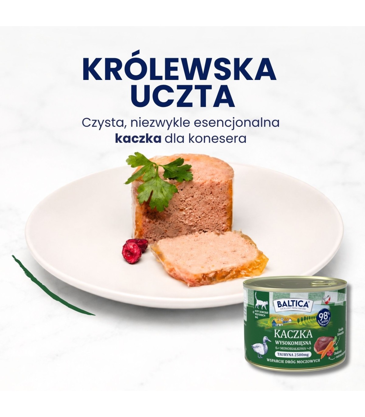 Karma mokra mono kaczka dla kota 400g - Baltica Smaki Regionów