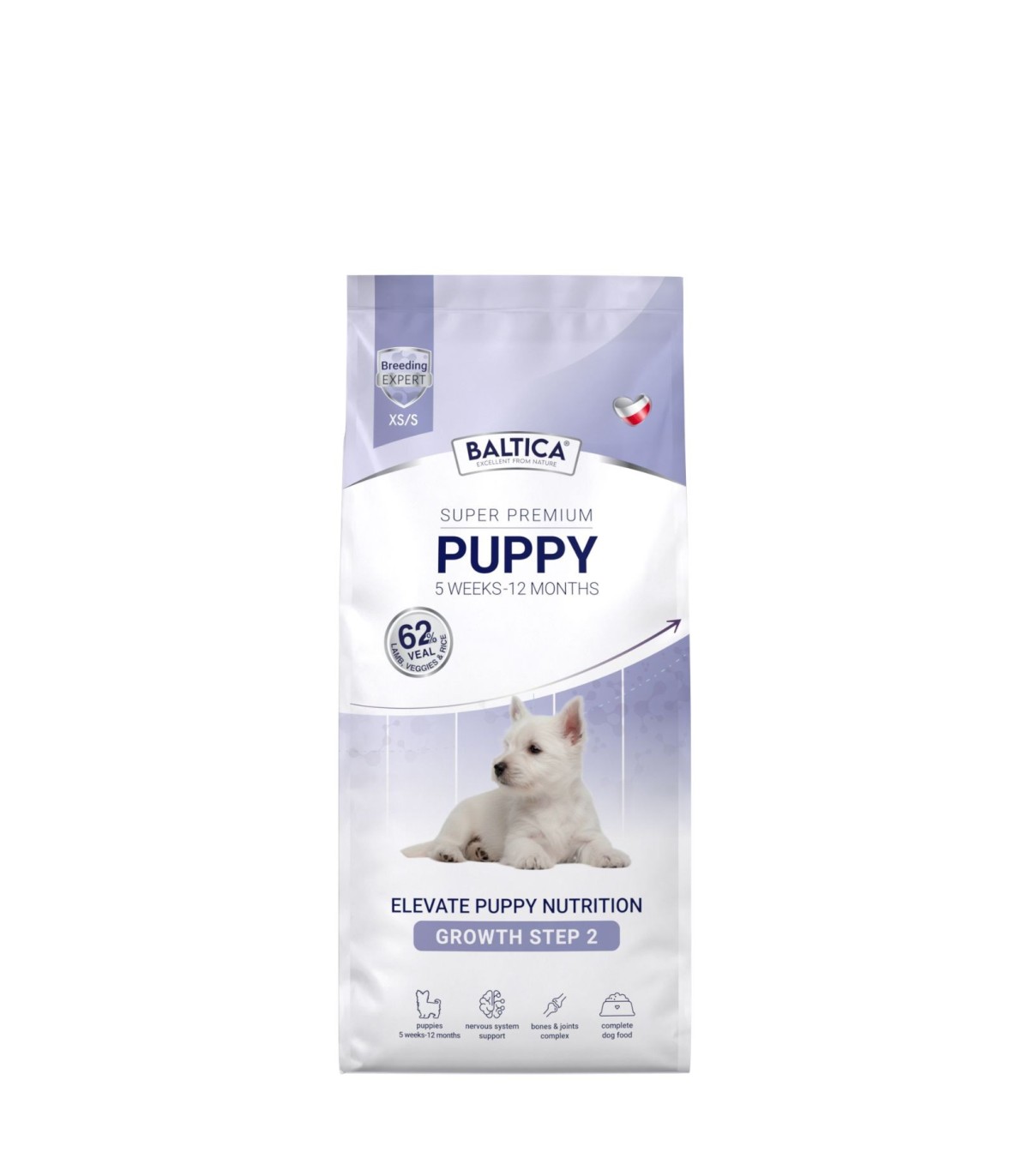 Karma sucha dla szczeniąt cielęcina z jagnięciną dla ras małych i miniaturowych 3kg - Baltica Breeding Expert