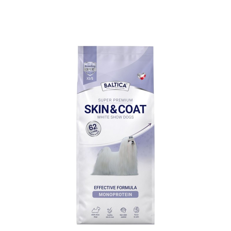 Karma sucha Skin & Coat dla białych psów ras małych i miniaturowych 3kg - Baltica Breeding Expert