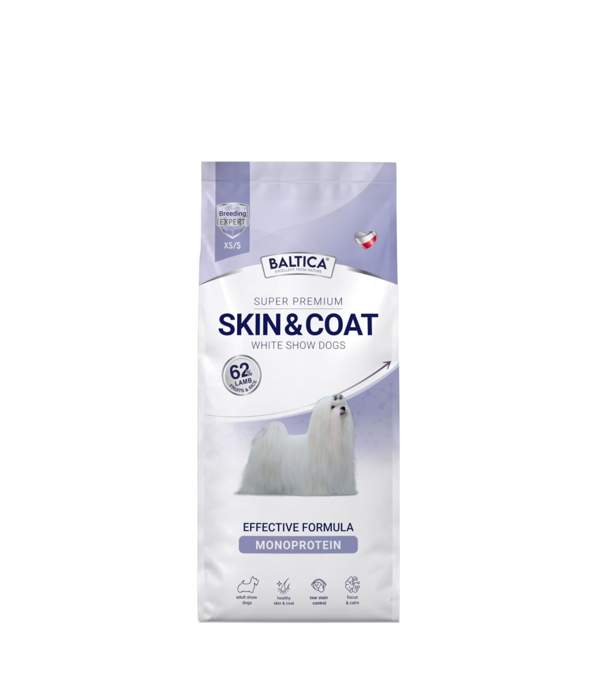 Karma sucha Skin & Coat dla białych psów ras małych i miniaturowych 3kg - Baltica Breeding Expert