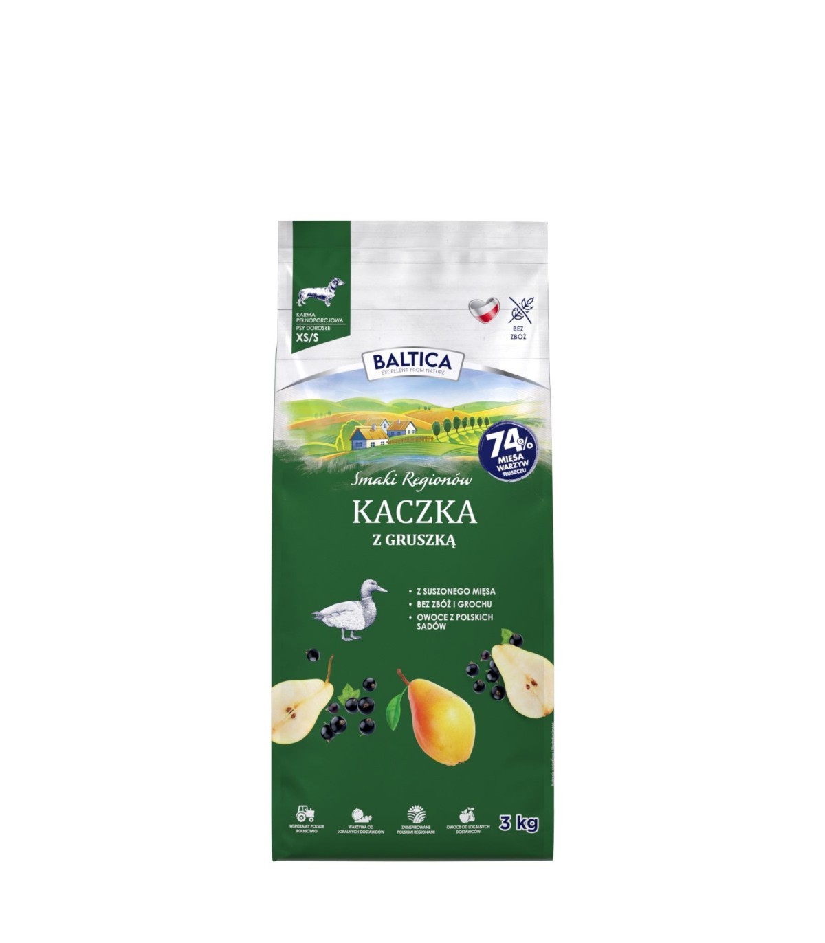 BALTICA Polska karma z kaczką i gruszką 3kg