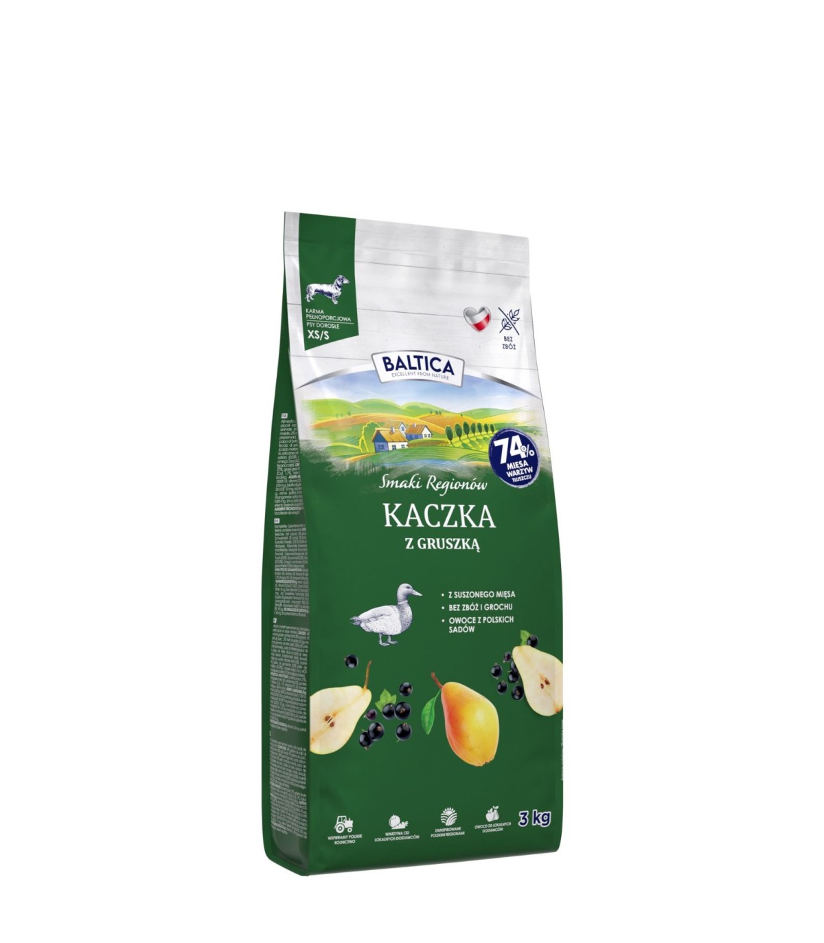 BALTICA Polska karma z kaczką i gruszką 3kg