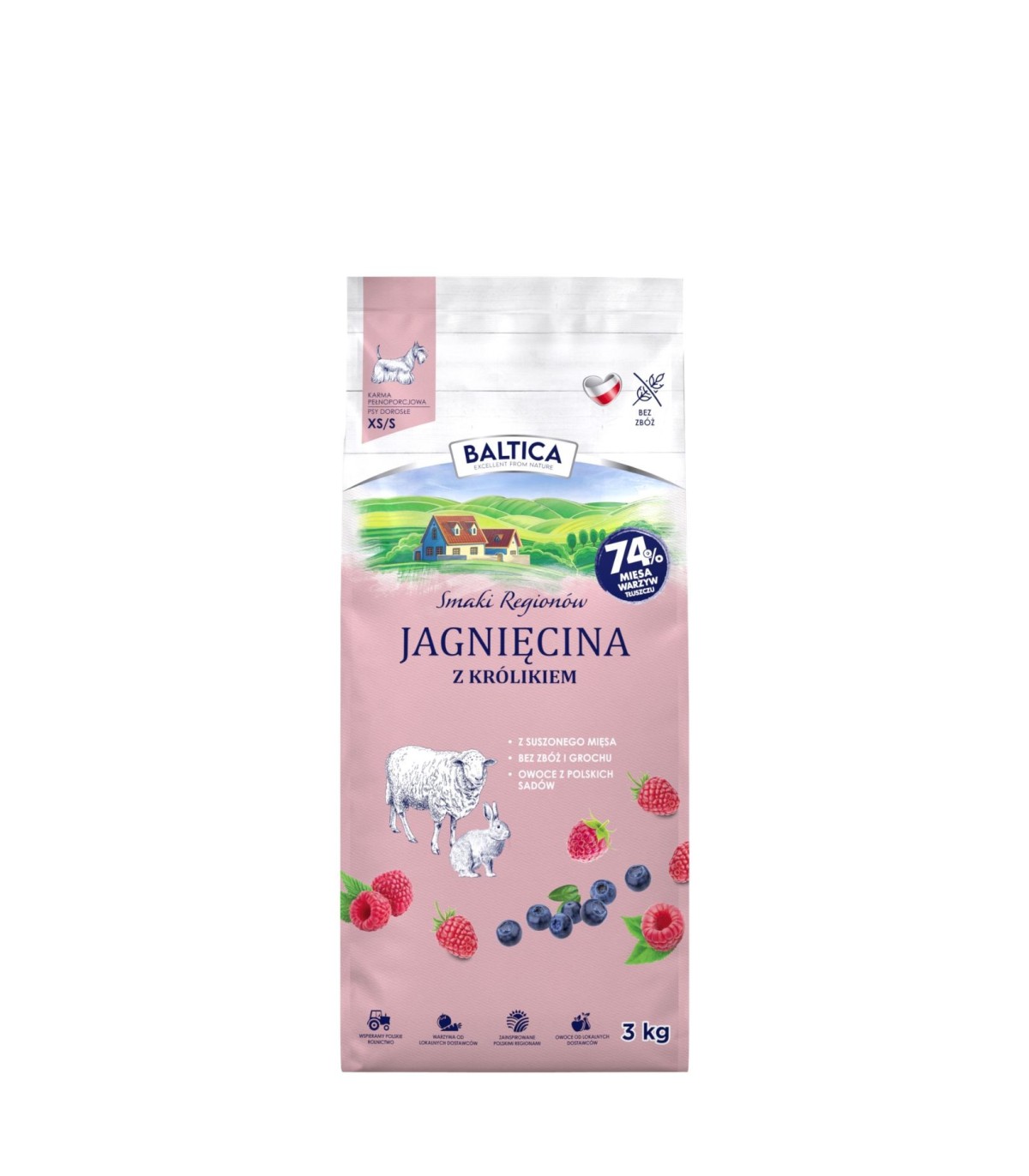 Jagnięcina z królikiem dla ras małych i miniaturowych karma 3kg - Baltica Smaki Regionów