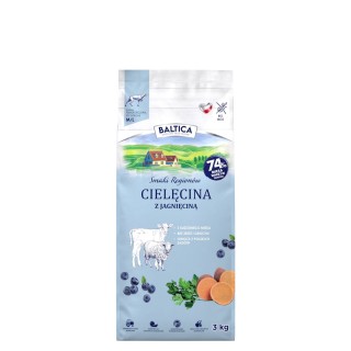 Cielęcina z jagnięciną dla ras średnich i dużych karma 3kg - Baltica Smaki Regionów