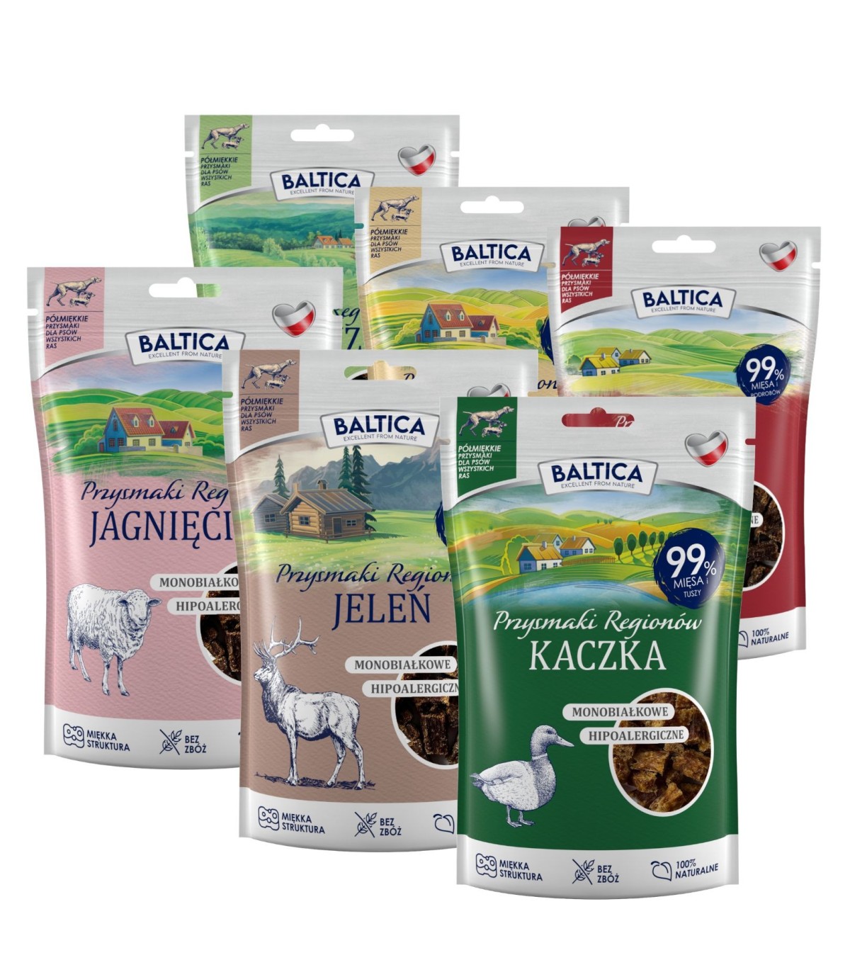6x 80g przysmaki półmiękkie - Baltica Smaki Regionów 80g