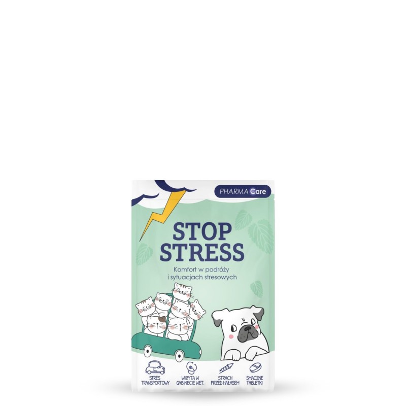 Zestaw Spokojnych Wakacji 2 - przysmaki HELLO SUMMER + butelka + tabletki Stop Stress + NOWOŚĆ probiotyki 14 tabl.
