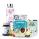 Zestaw Spokojnych Wakacji 2 - przysmaki HELLO SUMMER + butelka + tabletki Stop Stress + NOWOŚĆ probiotyki 14 tabl.