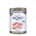 Zestaw karm mokra dla psa 6x królik z marchewką 400g + 6x królik MONO z prebiotykami 400g