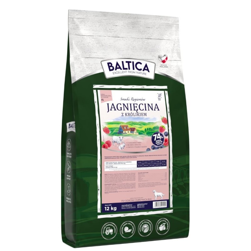 Jagnięcina z królikiem dla ras olbrzymich karma 12kg - Baltica Smaki Regionów