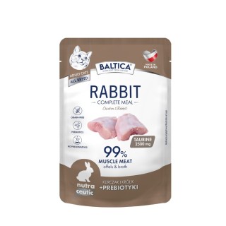 10x Karma mokra kurczak z królikiem dla kota 100g - Baltica Nutraceutic