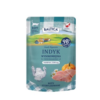 Karma mokra mono indyk dla kota 100g - Baltica Smaki Regionów