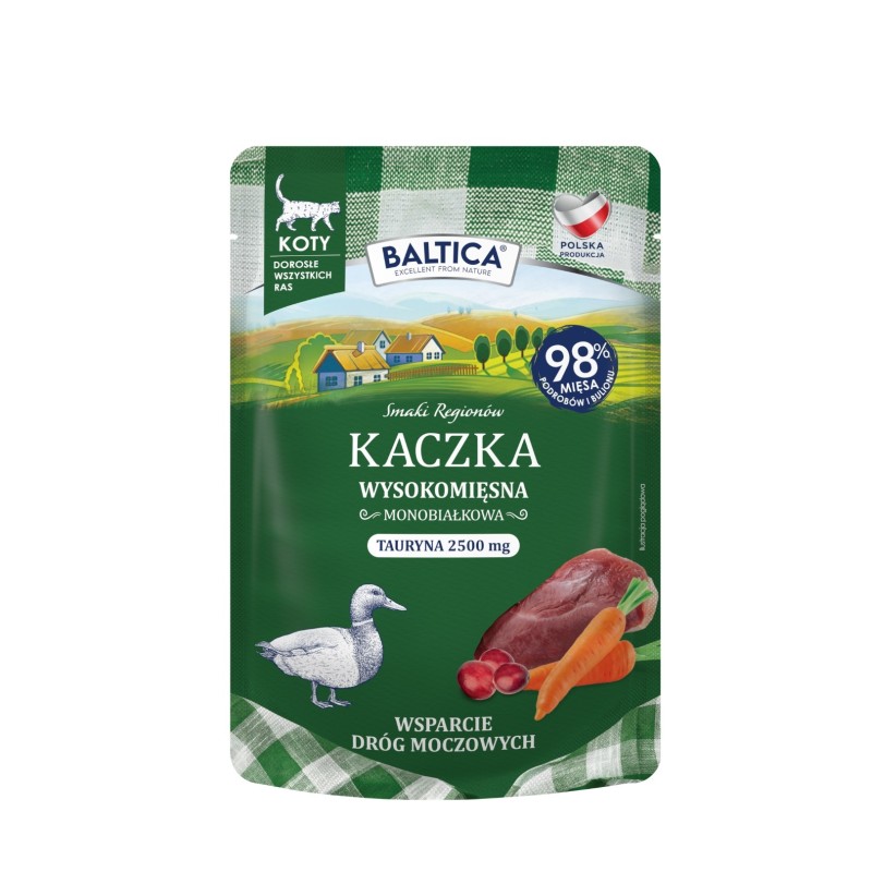 Karma mokra mono kaczka dla kota 100g - Baltica Smaki Regionów