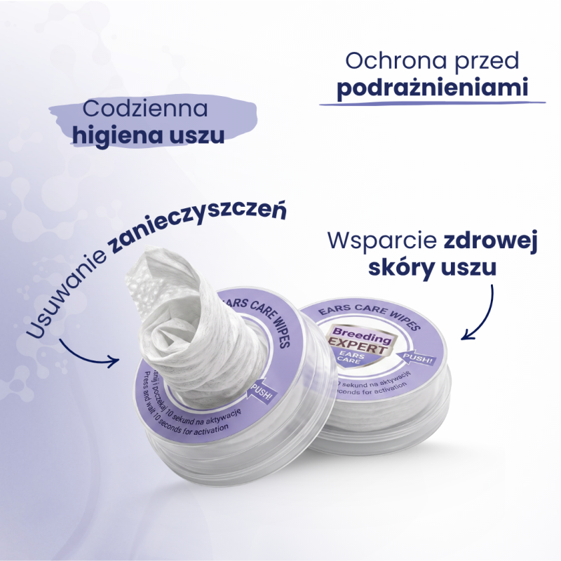 Chusteczki do higieny uszu psa Ears Care Wipes - Baltica Breeding Expert 10 szt.