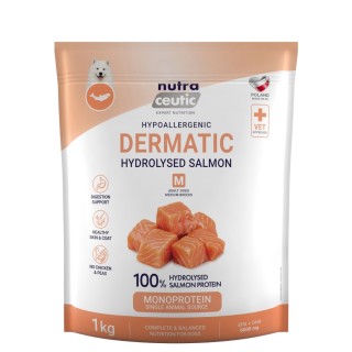 Łosoś z ryżem (Dermatic) dla ras średnich karma  hydrolizowana 1kg - Baltica Nutraceutic Hydrolysed