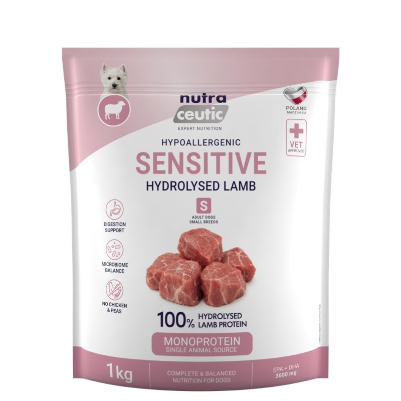 Jagnięcina z ryżem (Sensitive) dla psów ras małych karma hydrolizowana 1kg - Baltica Nutraceutic Hydrolysed