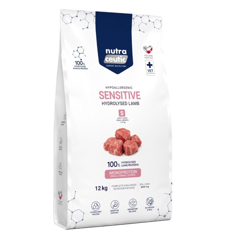 Jagnięcina z ryżem (Sensitive) dla psów ras małych karma hydrolizowana 12kg - Baltica Nutraceutic Hydrolysed