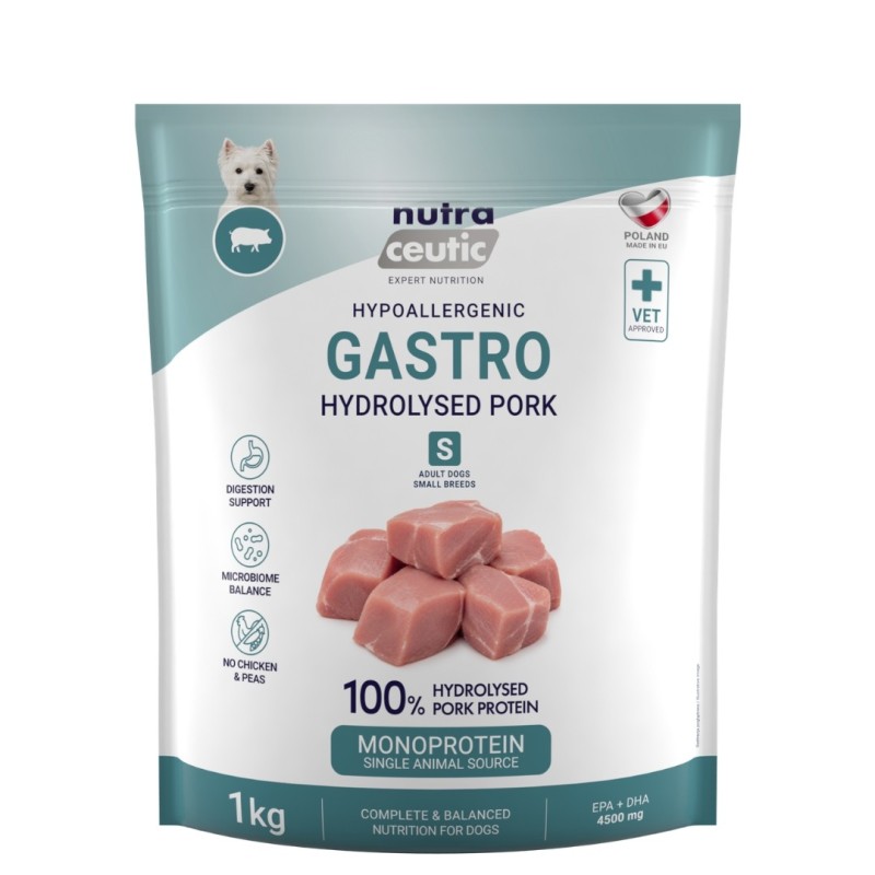 Wieprzowina z ryżem (Gastro) dla ras małych karma hydrolizowana 1kg - Baltica Nutraceutic Hydrolysed