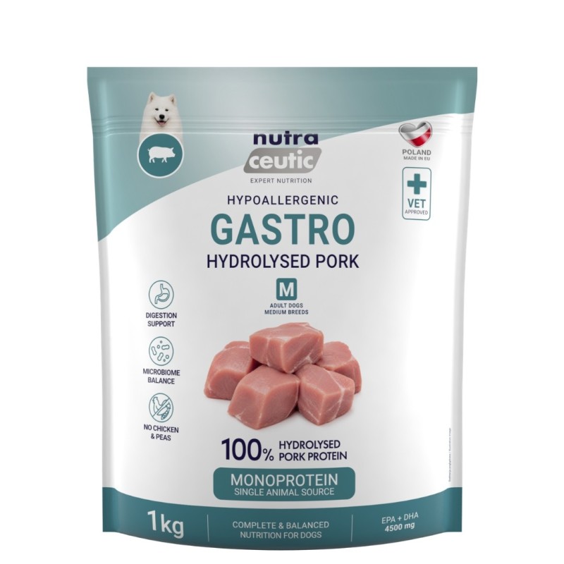 Wieprzowina z ryżem (Gastro) dla ras średnich karma hydrolizowana 1kg - Baltica Nutraceutic Hydrolysed