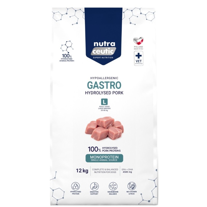 Wieprzowina z ryżem (Gastro) dla ras dużych karma hydrolizowana 12kg - Baltica Nutraceutic Hydrolysed