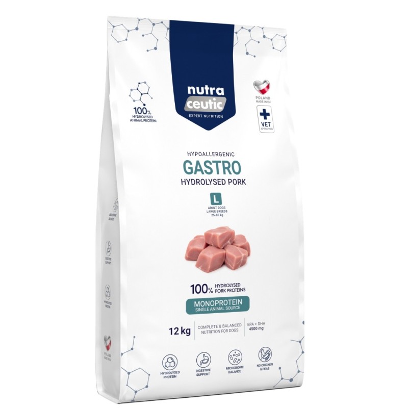 Wieprzowina z ryżem (Gastro) dla ras dużych karma hydrolizowana 12kg - Baltica Nutraceutic Hydrolysed