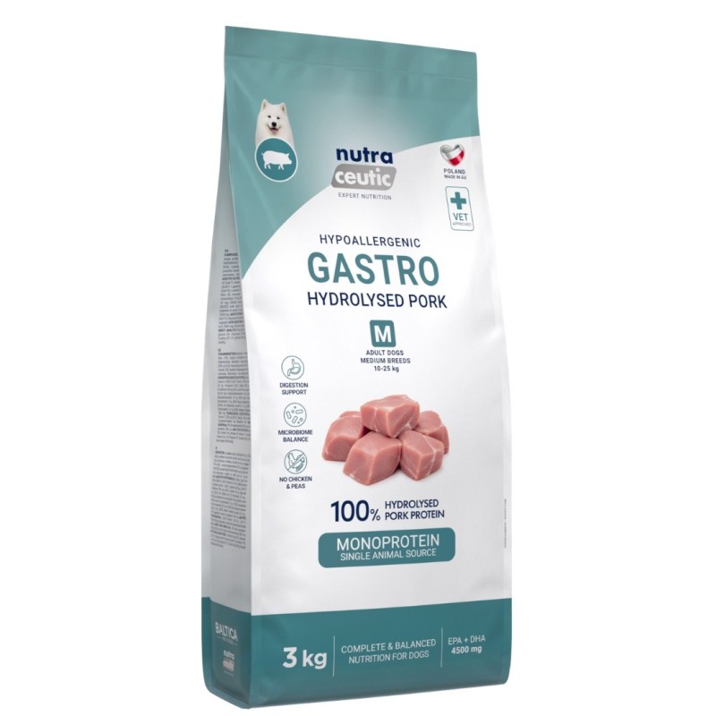 Wieprzowina z ryżem (Gastro) dla ras małych karma hydrolizowana 3kg - Baltica Nutraceutic Hydrolysed