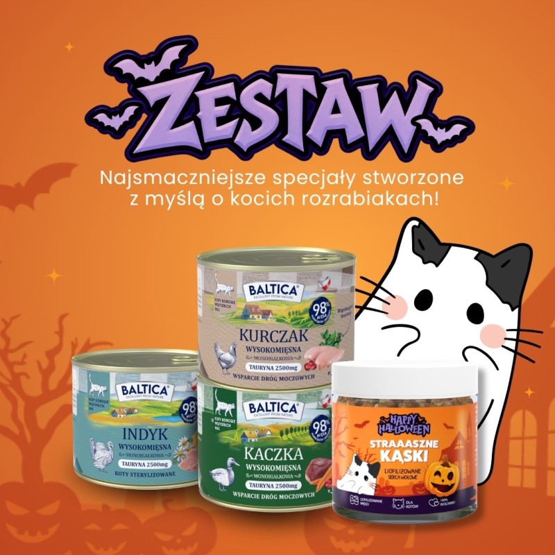 Zestaw Halloweenowy z drobiem dla kota - Baltica Smaki Regionów