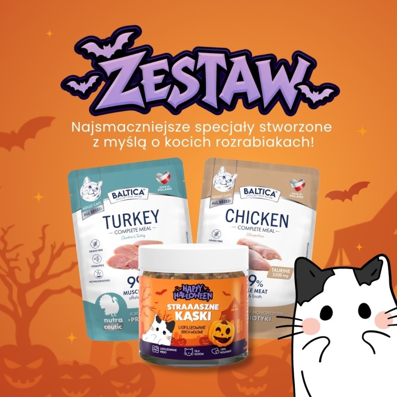 Zestaw Halloweenowy mono dla kota - Baltica Nutraceutic