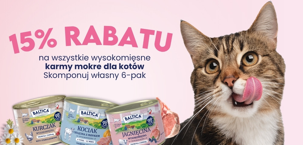 6 Karm mokrych taniej o 15%