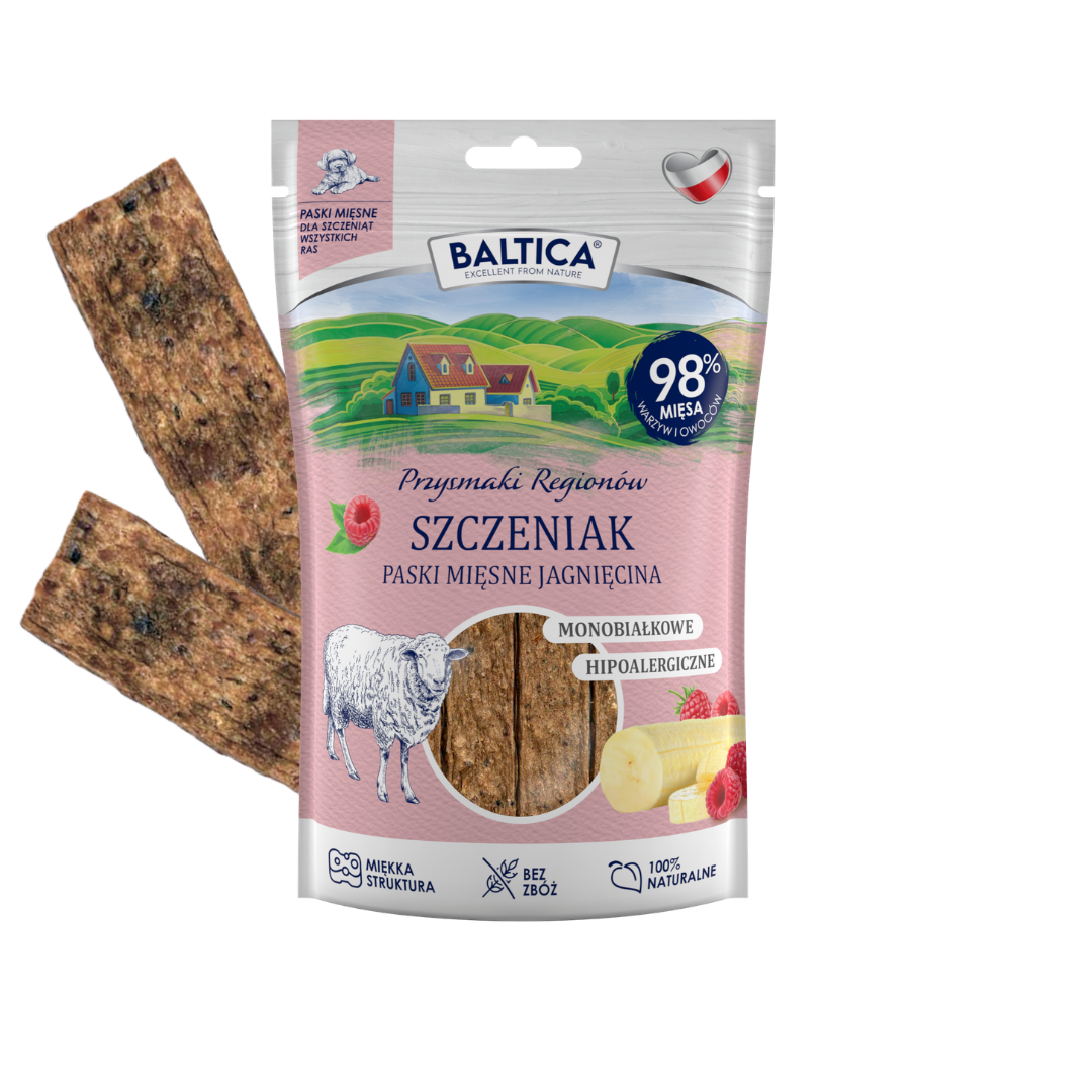 Paski mięsne dla szczeniąt jagnięcina
