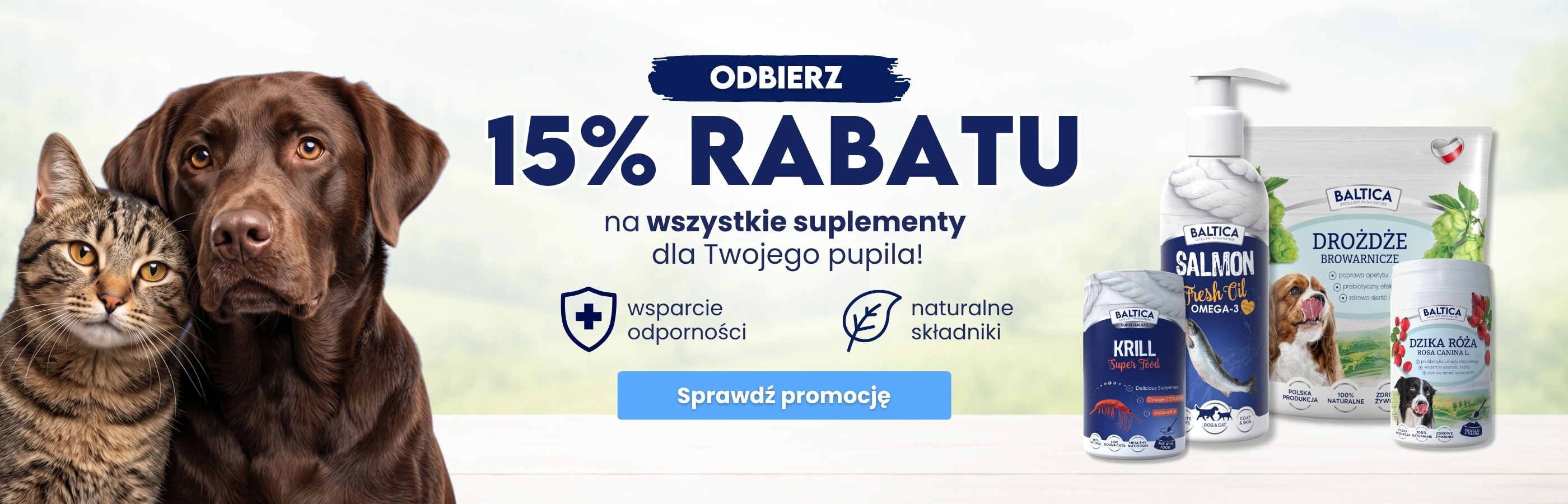Suplementy 15% taniej